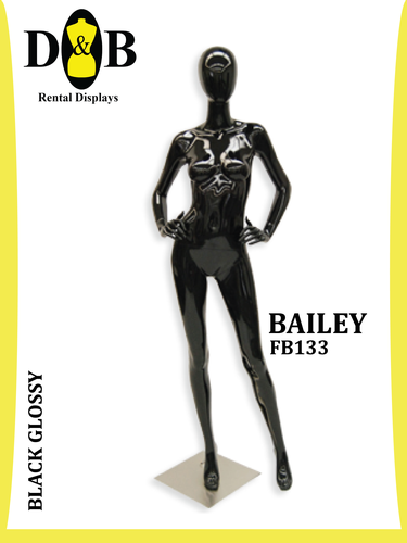 Egghead Full Body Black Glossy  Female BAILEY FB133